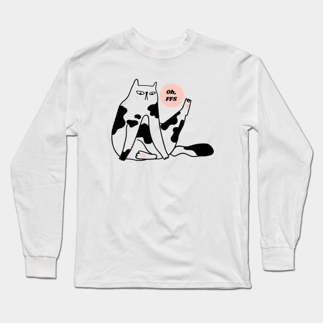 Oh, FFS cat Long Sleeve T-Shirt by yaywow